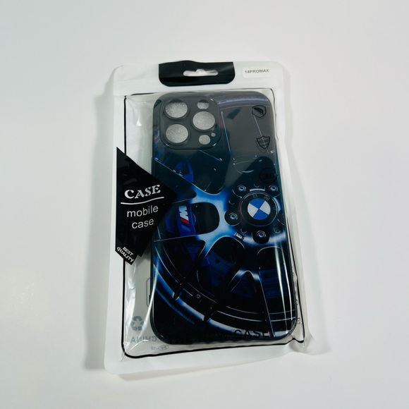 BMW Wheel Design Phone Case for iPhone 14 Pro Max- Black and Blue - Picture 3 of 3